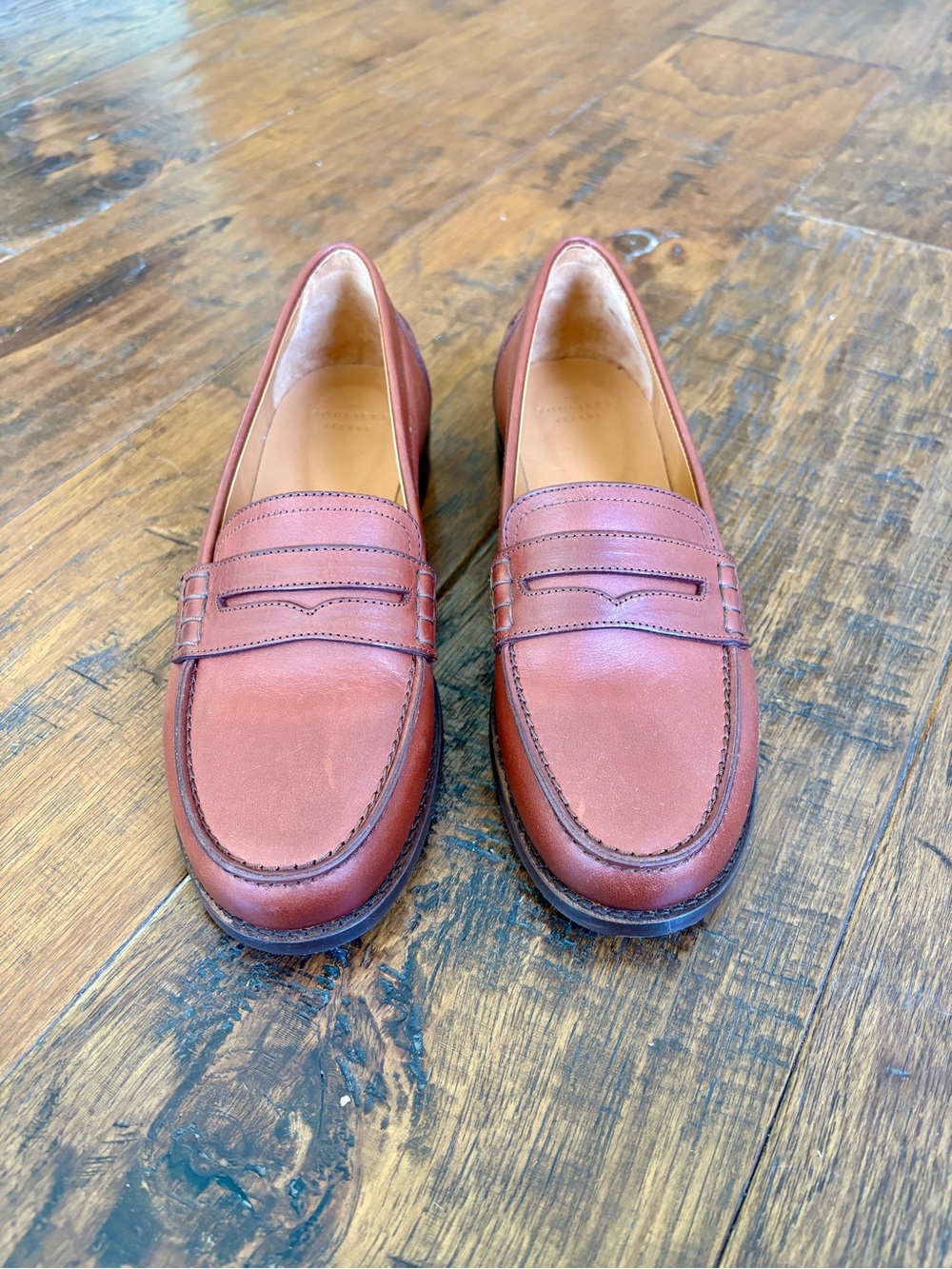 NEW Sezane Brown Leather Women's Loafers